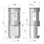 Morsö 7493 hög med vedfack - Bild 2