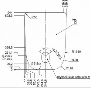 Golvskydd c30, +34/35 svart, lång