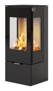 Rais Nexo 100 Glaslucka med sidoglas, svart, toppansluten