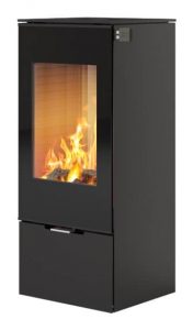 Rais Nexo 100 Glaslucka, svart, bakansluten med sidoglas