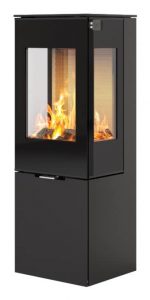 Rais Nexo 120 Glaslucka med sidoglas, svart, toppansluten