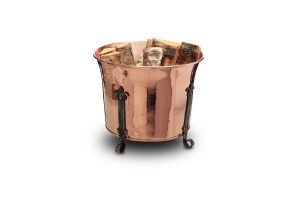 Vedgryta 4 smidesben koppar dia 47cm