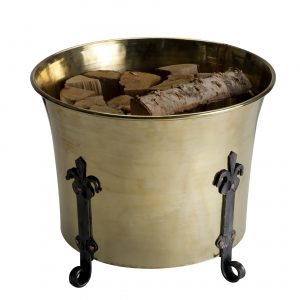 Vedgryta 4 fötter Mässing