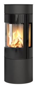 Rais Viva 120 L Gas Glaslucka med sidoglas svart, toppansluten, classic topp, propan