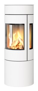Rais Viva 120 L Gas Stållucka med sidoglas vit, bakansluten, classic topp, propan