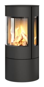 Rais Viva 100 L Gas Stållucka med sidoglas svart, toppansluten, classic topp, propan