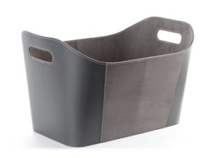 Vedhink imitationsläder oval med Suede
