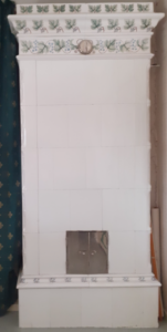 STF022 Rektangulär kakelugn vit ca 230cm