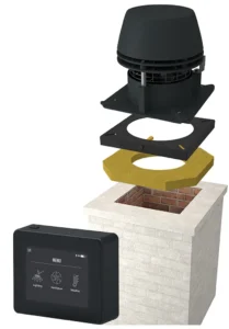 Exodraft paket 6 - öppen eldstad murad skorsten RS012