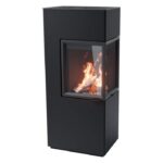 Contura 420 glas höger sida, mörk thermotte