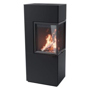 Contura 420 glas höger sida, mörk thermotte