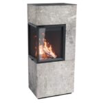 Contura 420T glas vänster sida, mörk thermotte