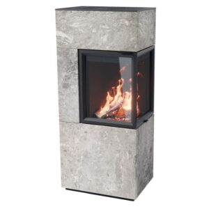 Contura 420T glas höger sida, mörk thermotte