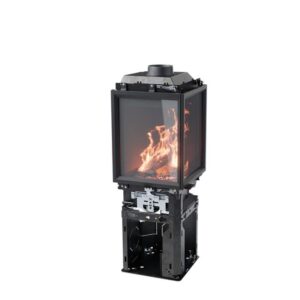 Contura 400 glas vänster sida, mörk thermotte