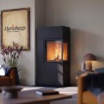 Contura 420 glas höger sida, ljus thermotte med vedfack - Bild 2