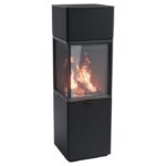 Contura 410 glas höger sida, mörk thermotte