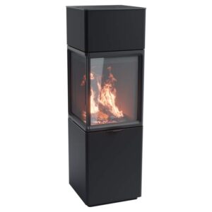 Contura 410 glas höger sida, mörk thermotte