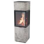 Contura 410T glas vänster sida, mörk thermotte