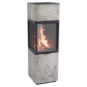 Contura 410T glas höger sida, mörk thermotte
